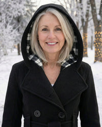 Sheila | Plaid Collar Wool Coat