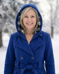 Sheila | Plaid Collar Wool Coat