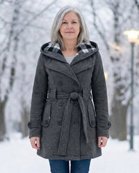 Sheila | Plaid Collar Wool Coat