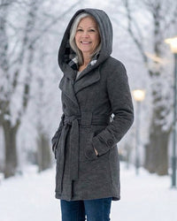 Sheila | Plaid Collar Wool Coat