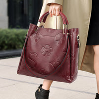 Luna | Floral Embossed Handbag Set