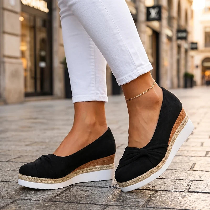 Elise Suede Wedges