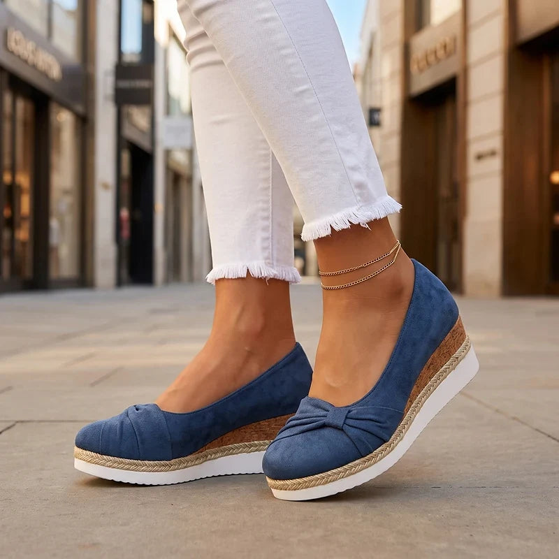 Elise Suede Wedges