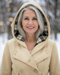 Sheila | Plaid Collar Wool Coat