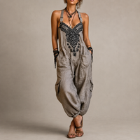 Erminilde | Embroidered Boho Jumpsuit