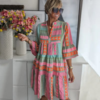 Kyra | Boho Tiered-Swing Dress