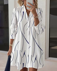 Rose | Wavy Collar Shirt Dress