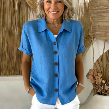 ZARA BUTTON FRONT BLOUSE