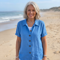 ZARA BUTTON FRONT BLOUSE